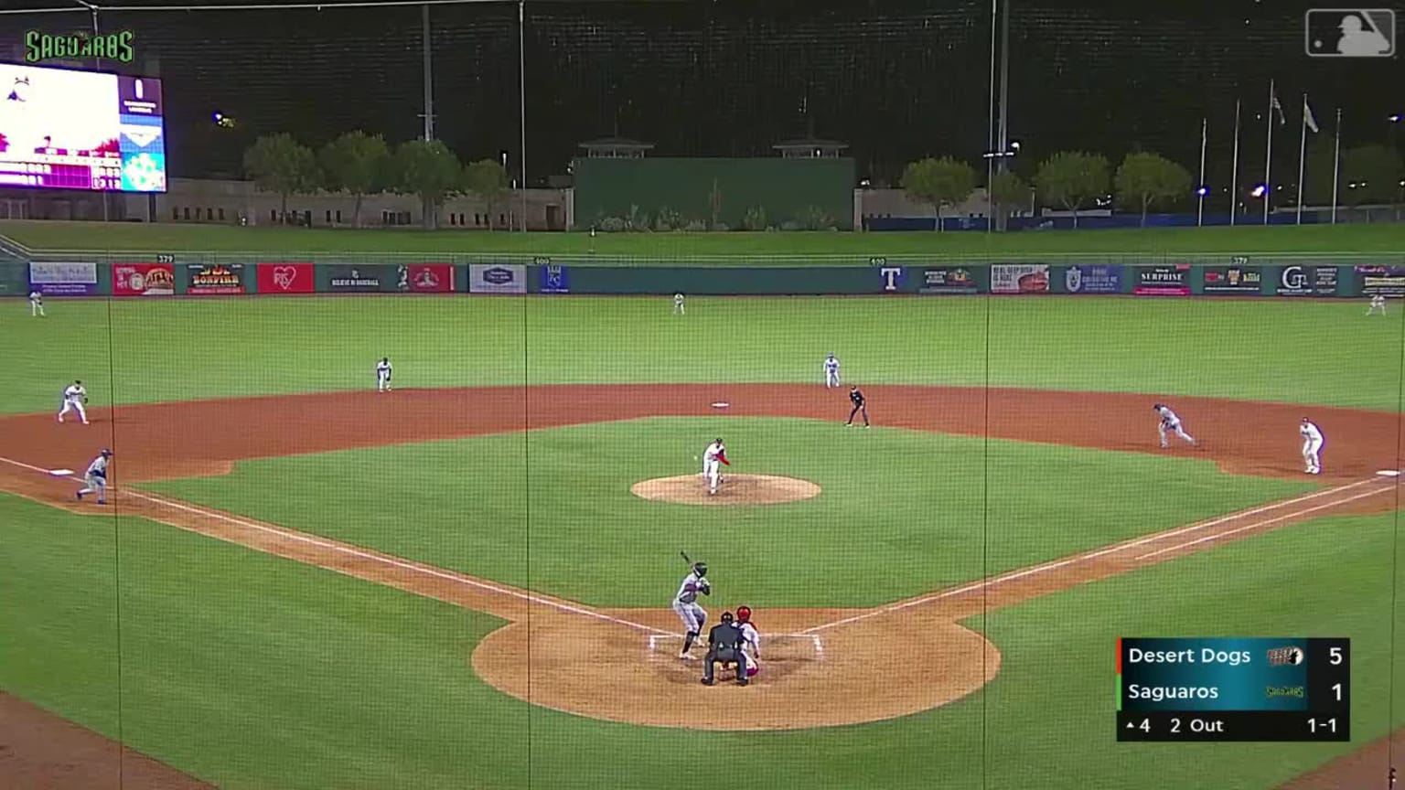 Dillon Lewis singles on a line drive to center fielder Paxton Kling ...