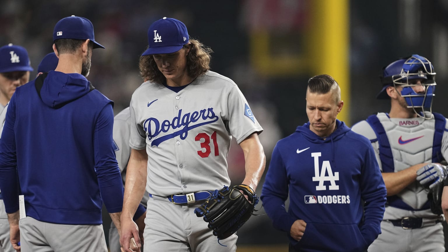Tyler Glasnow exits game with an injury in the 5th | 04/20/2025 | Los Angeles Dodgers