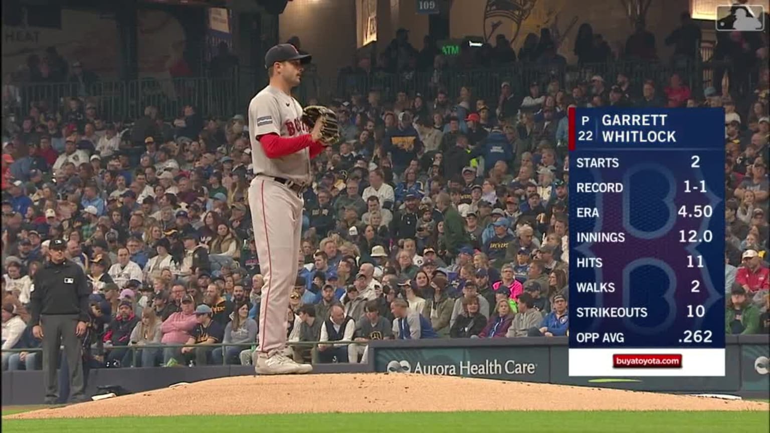 Garrett Whitlock gets Brice Turang swinging | 04/22/2023 | Boston Red Sox