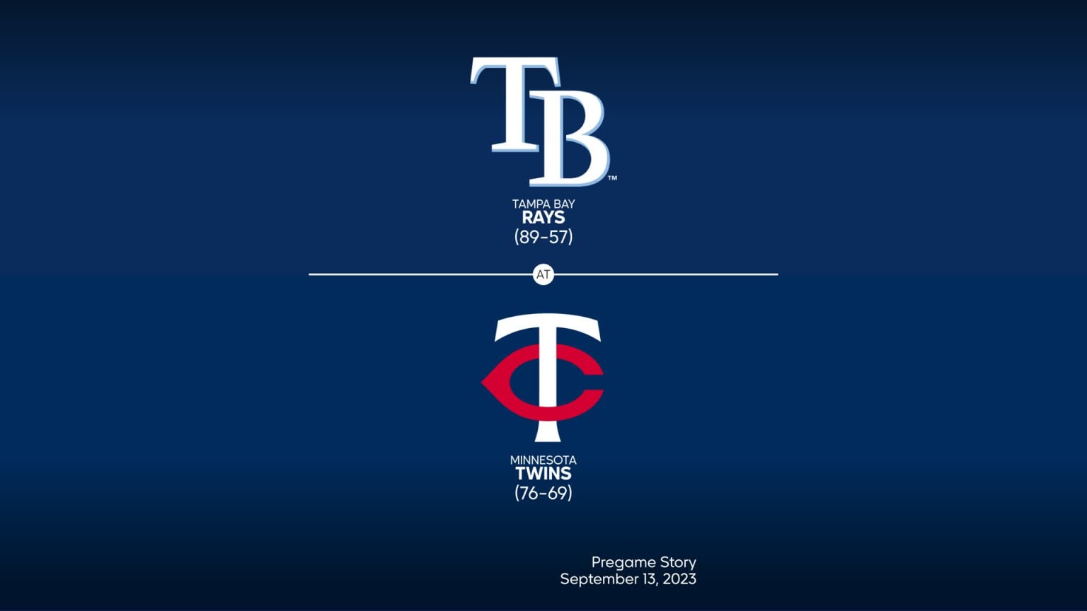 Twins vs. Rays Probable Starting Pitching - September 13