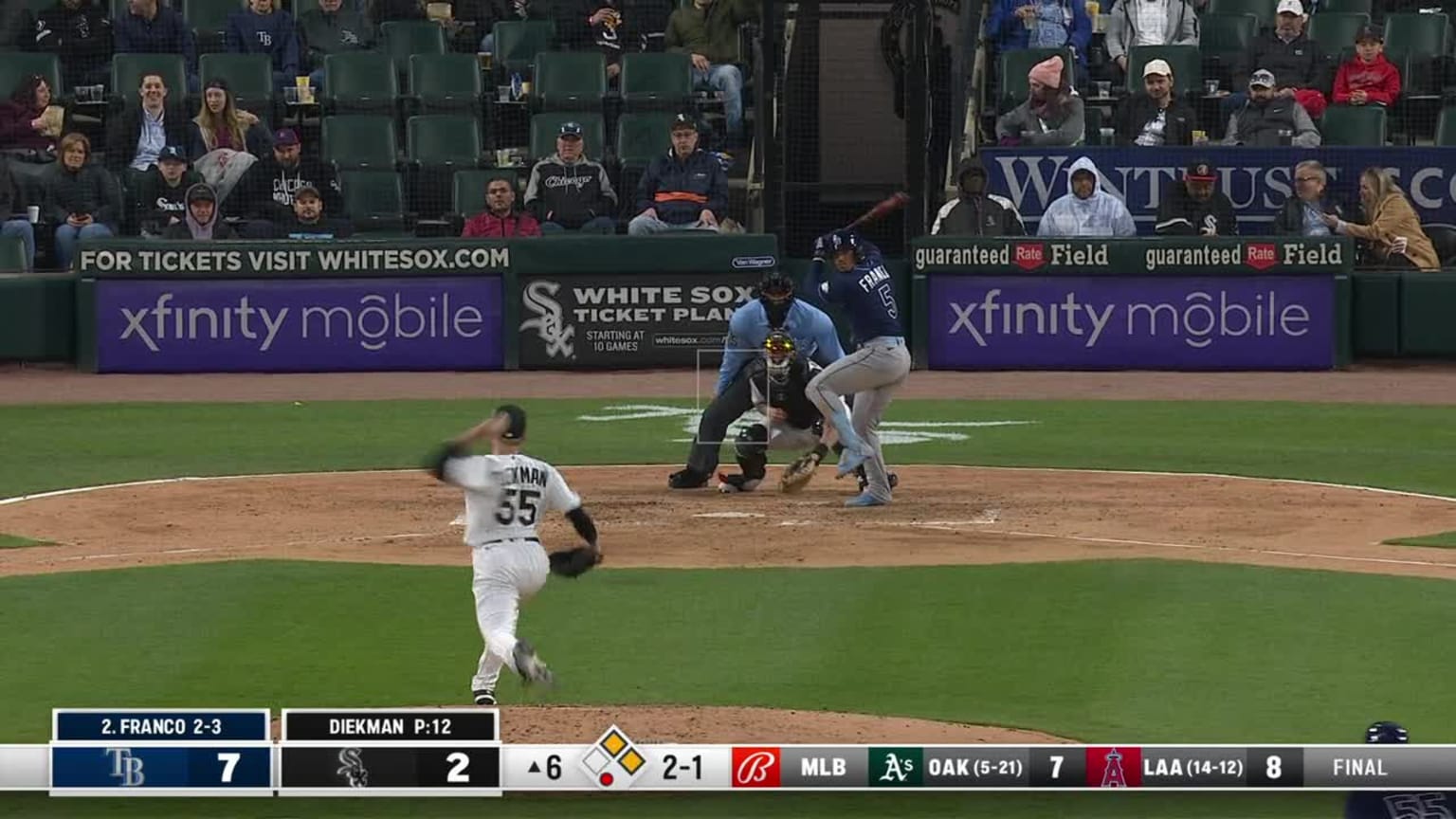 Wander Franco reaches on fielding error, Raley scores | 04/27/2023 ...