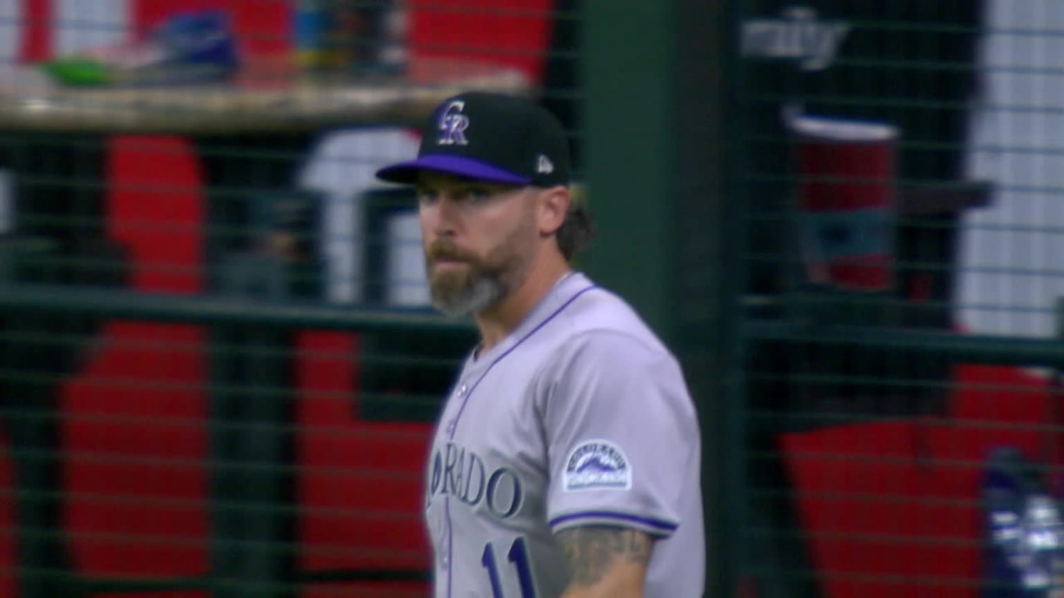 Jake Cave's leaping catch 03/28/2024 Colorado Rockies