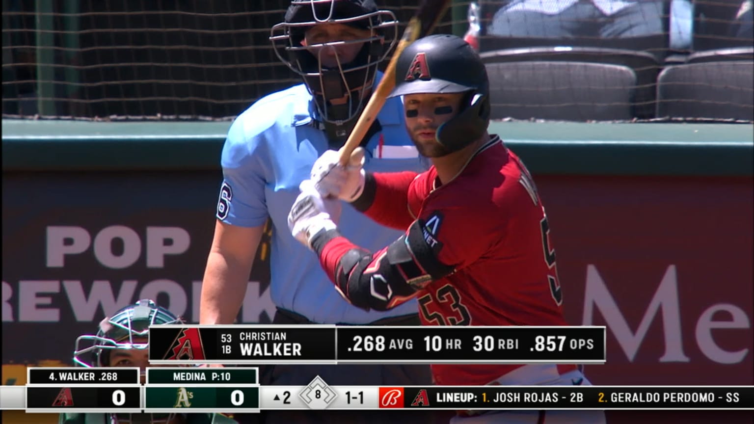 Christian Walker homers to left center field 05/17/2023 Arizona