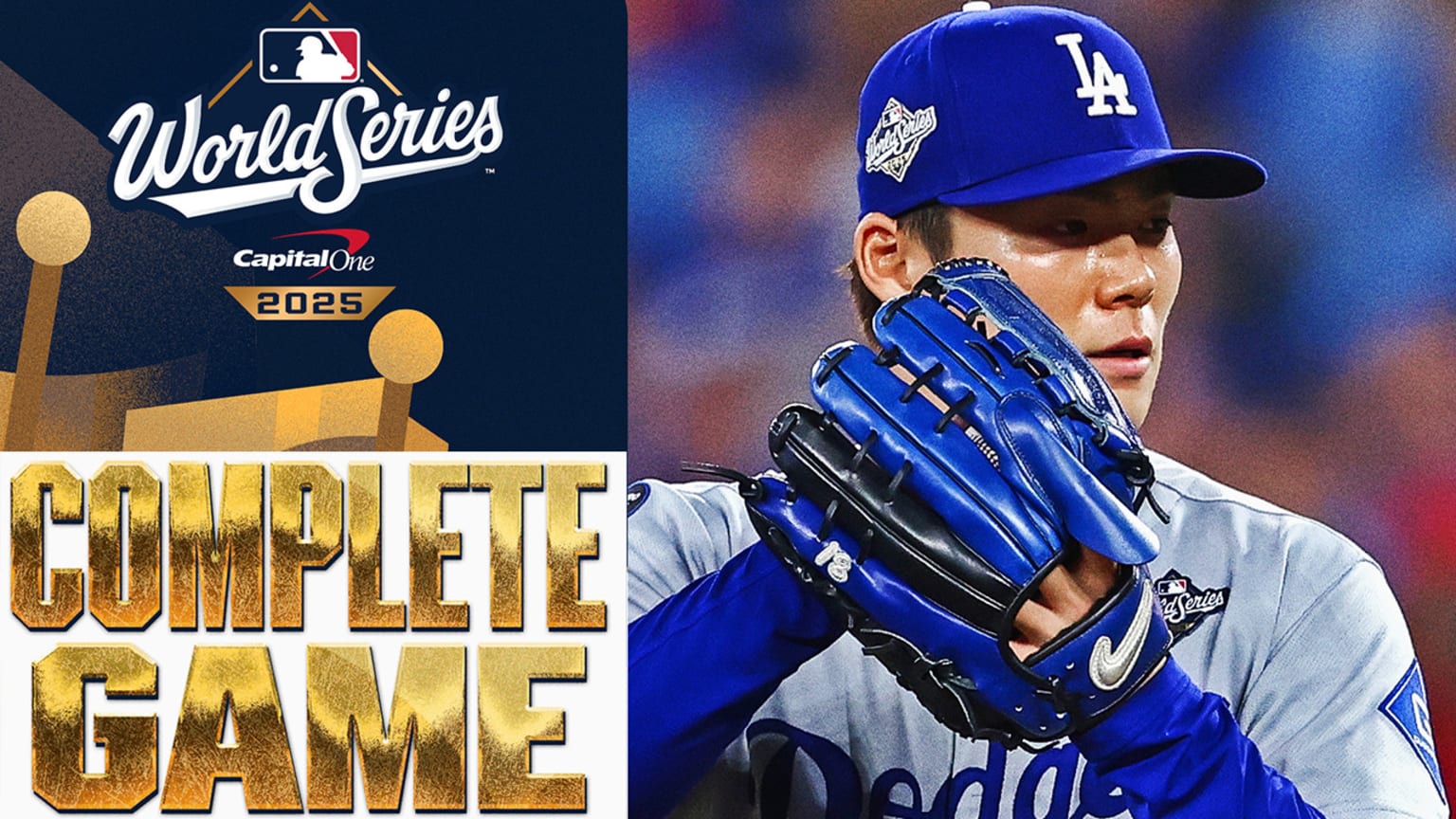 Yoshinobu Yamamoto strikes out eight in complete game | 10/25/2025