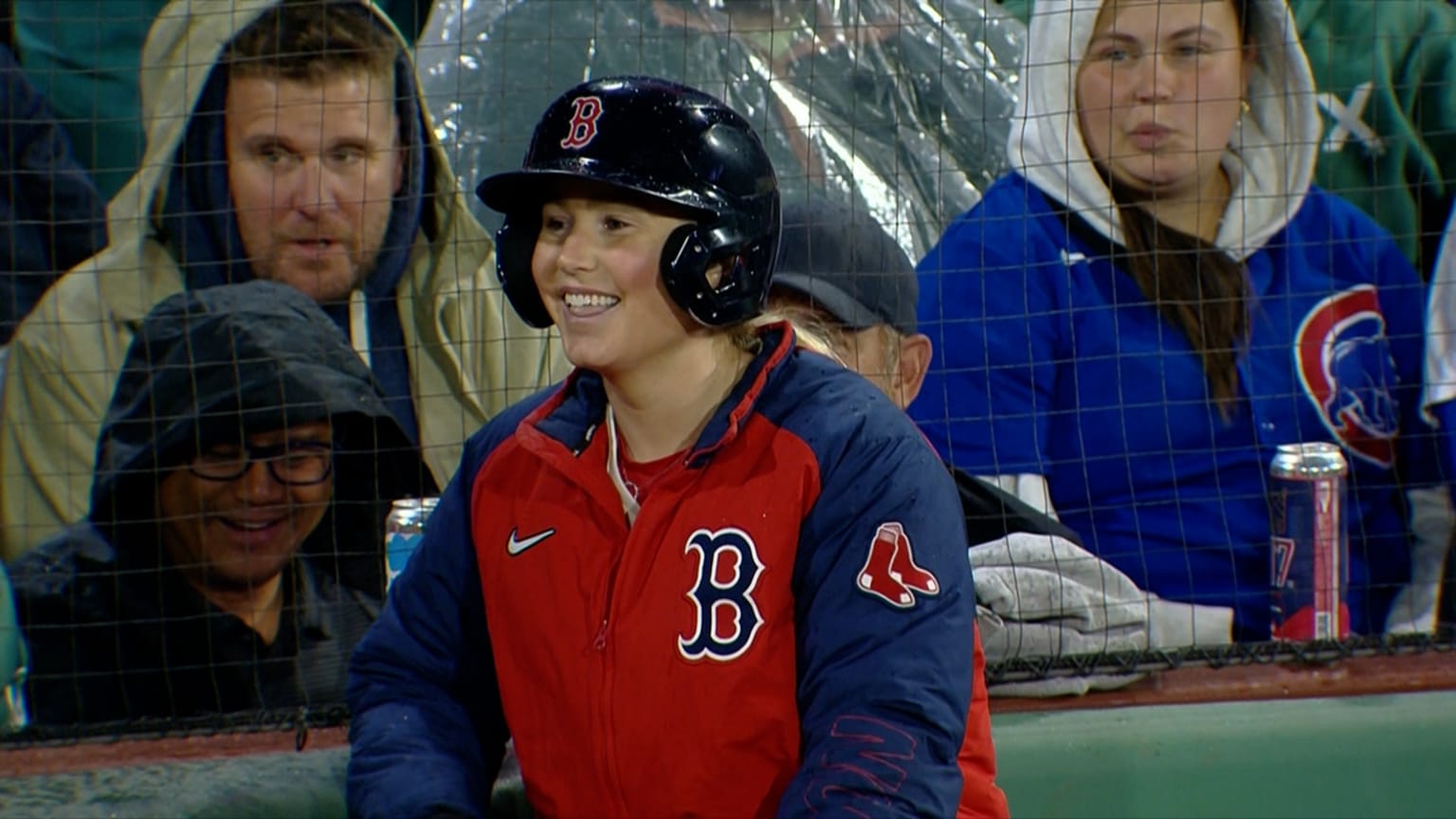 Ball girl reaches to make a nice catch | 09/25/2026 | Boston Red Sox