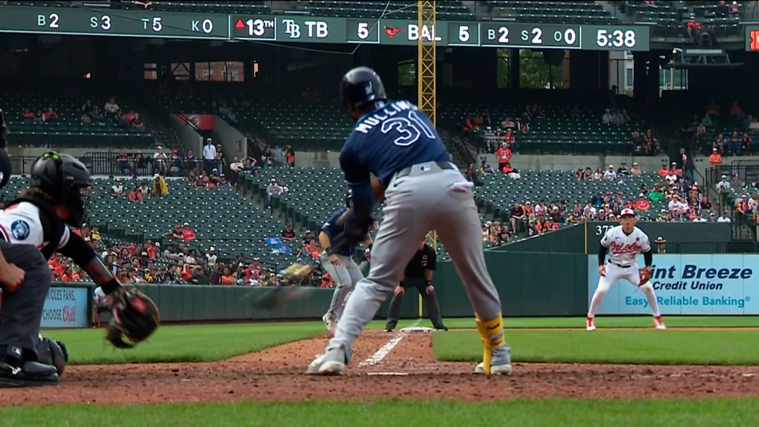 Cedric Mullins' go-ahead single in the 13th | 05/25/2026 | Tampa Bay Rays