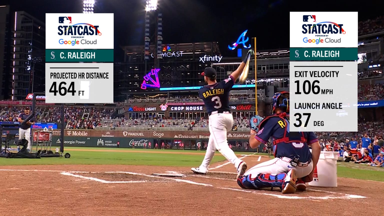 Cal Raleigh hammers 464-foot homer in HR Derby Finals | 07/15/2025 ...