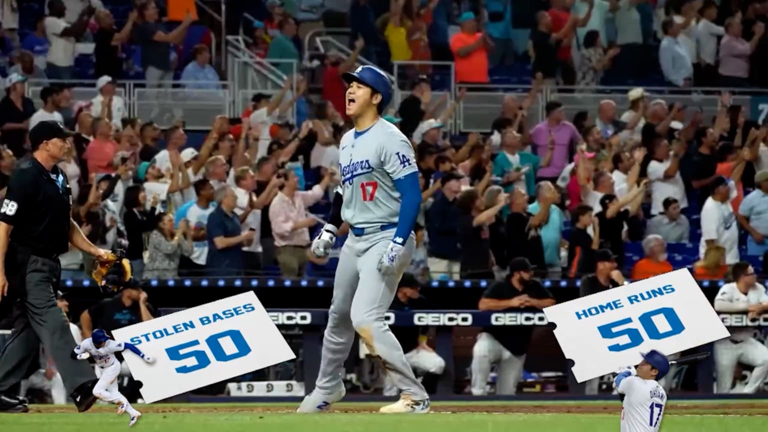 大谷翔平50-50HomeRuns stolenBases Shohei Ohtani records first 50-50 season in MLB history
