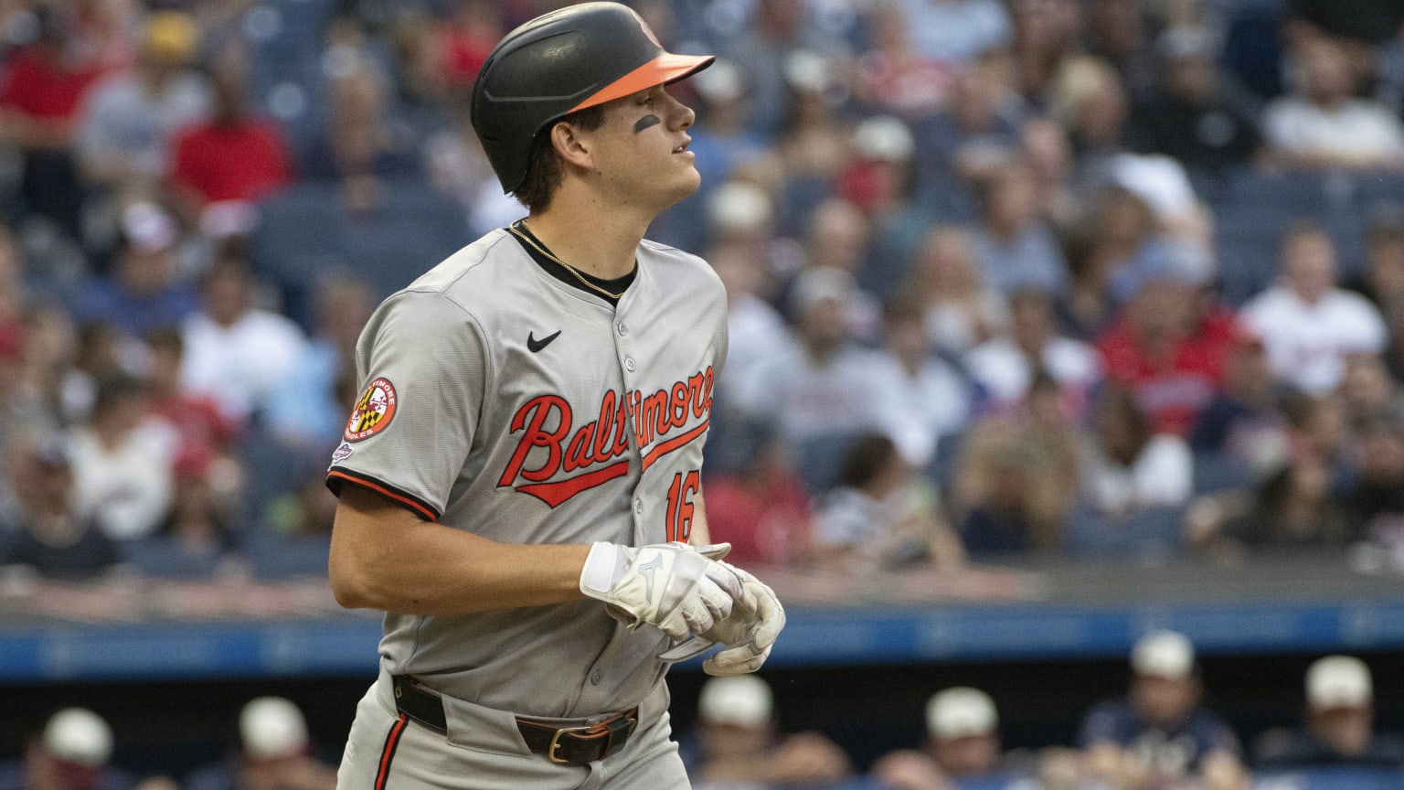 Coby Mayo walks in first MLB plate appearance 08/02/2024 Baltimore