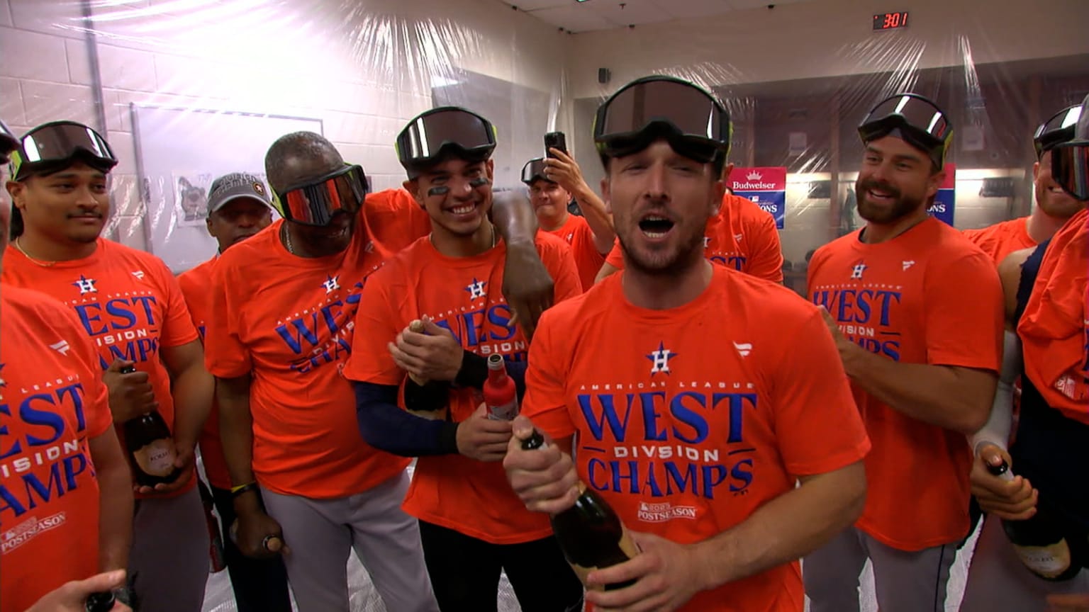 Astros celebrate AL West title, 10/01/2023