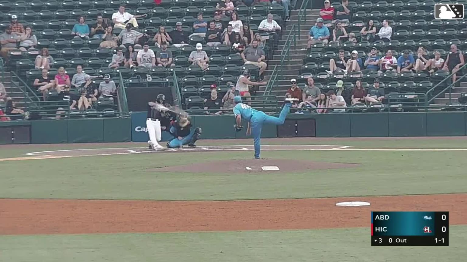 Dylan Dreiling's first professional hit | 08/07/2024 | Texas Rangers