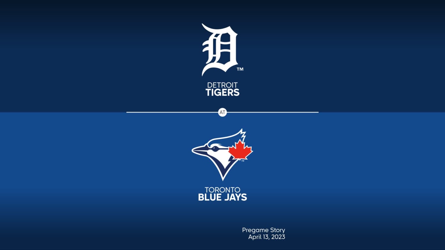 Tigers at Blue Jays - April 13, 2023: Title Slate | 04/12/2023 | MLB.com