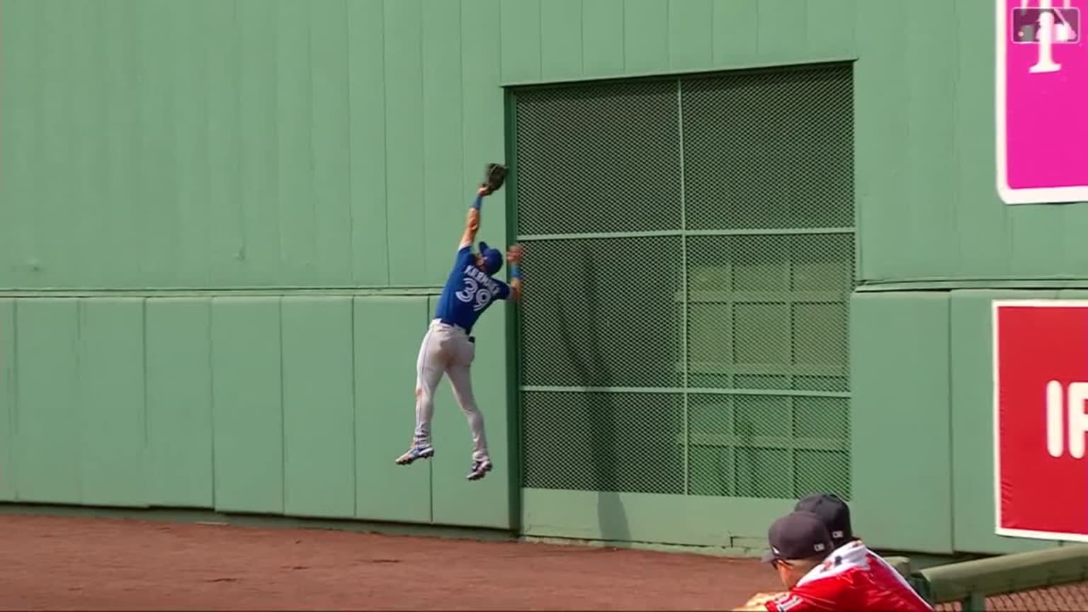 Kevin Kiermaier makes first incredible catch of revamped outfield