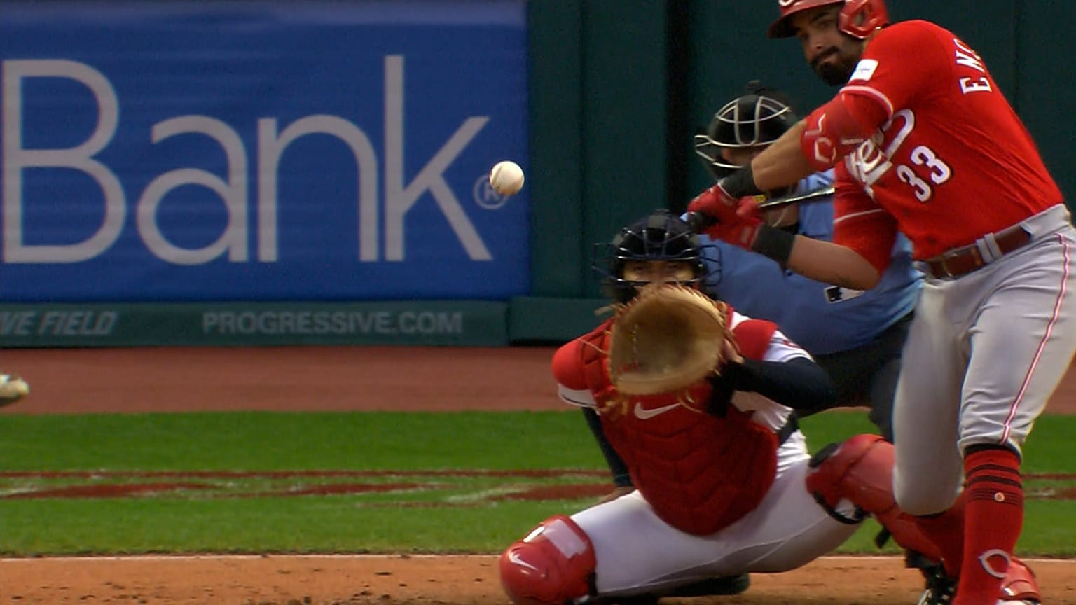 Cincinnati Reds' Christian Encarnacion-Strand (33) bats during a