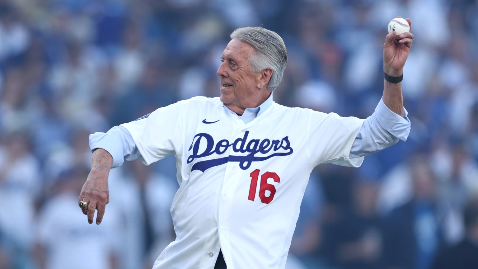 Rick Monday's ceremonial first pitch | 10/14/2026 | Los Angeles Dodgers