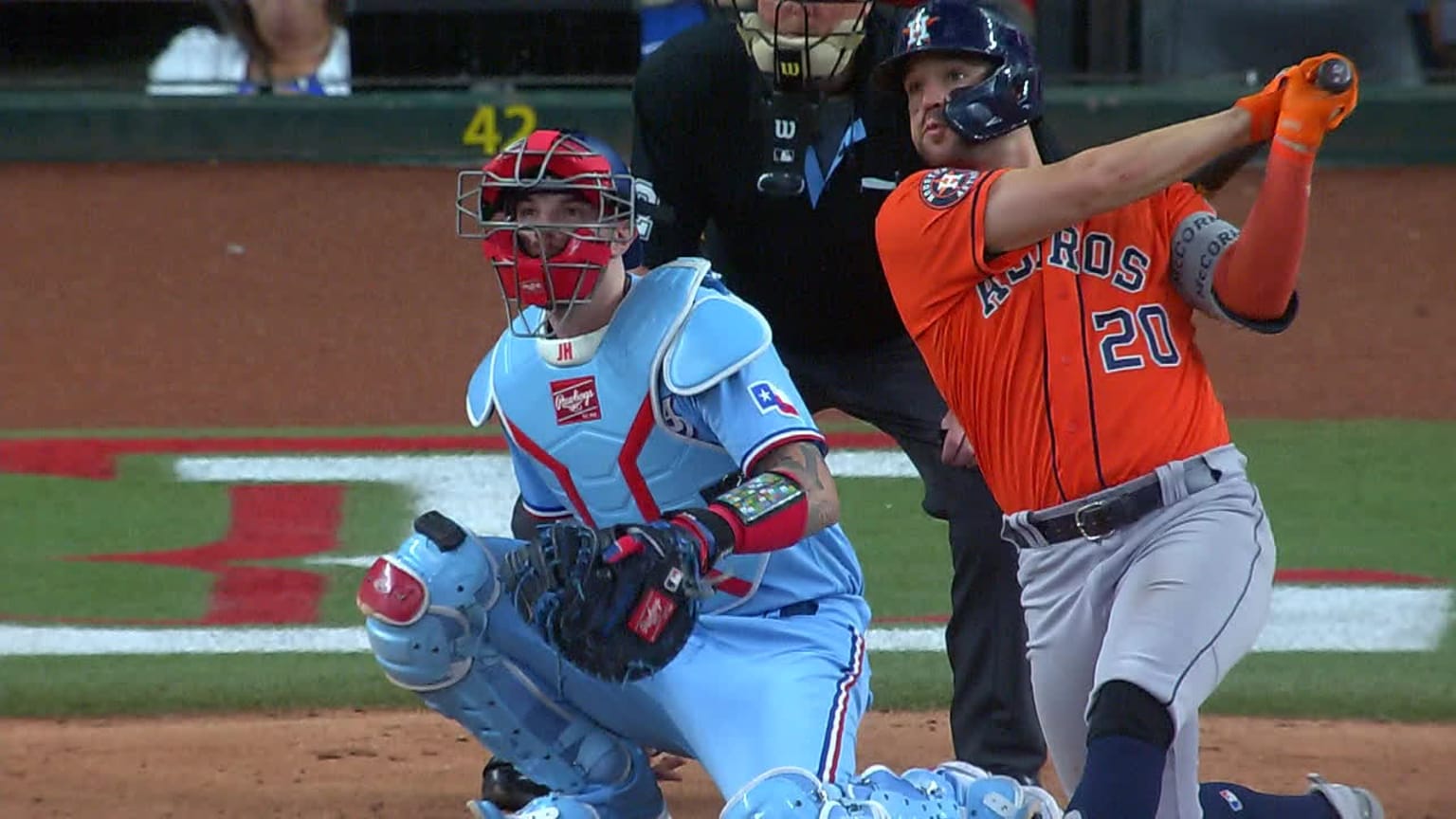 Chas McCormick's three-run triple, 07/02/2023