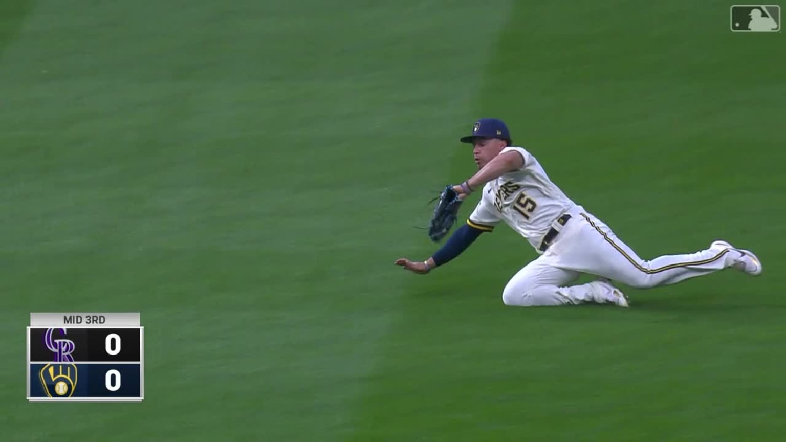 Tyrone Taylor's sliding catch 08/08/2023 Milwaukee Brewers