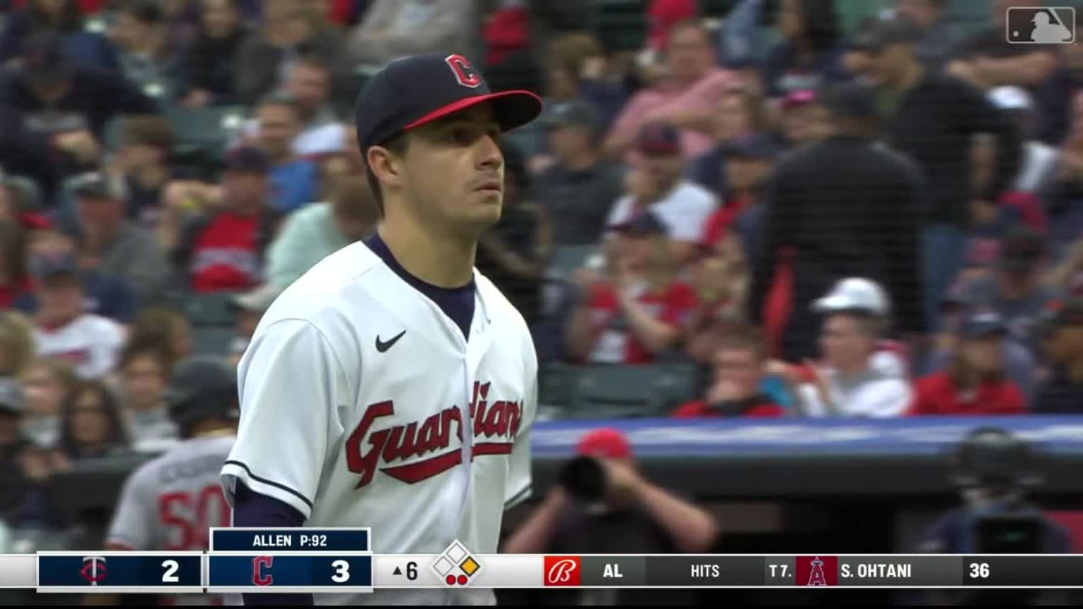 Logan Allen's 3 strikeouts 05/06/2023 Cleveland Guardians