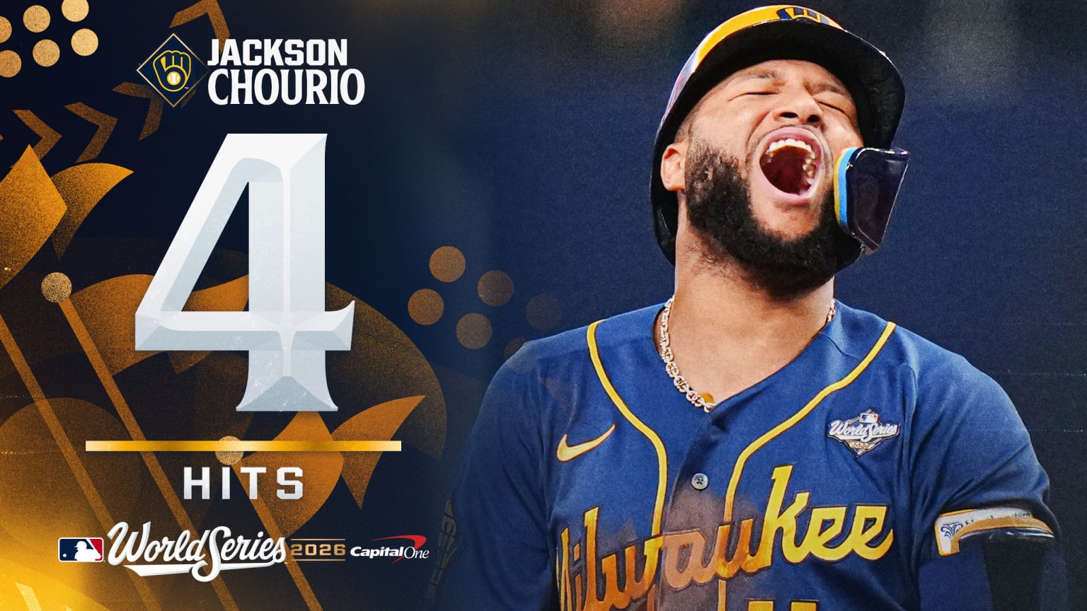 Jackson Chourio's big offensive game | 26/10/2026 | Los Brewers de ...