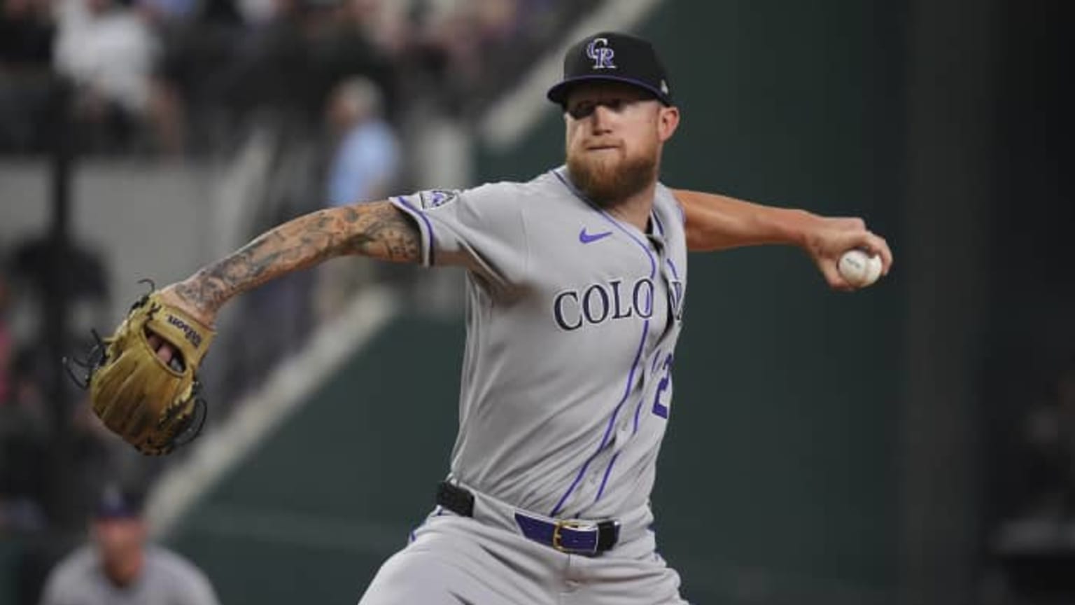 Kyle Freeland strikes out Jake Burger