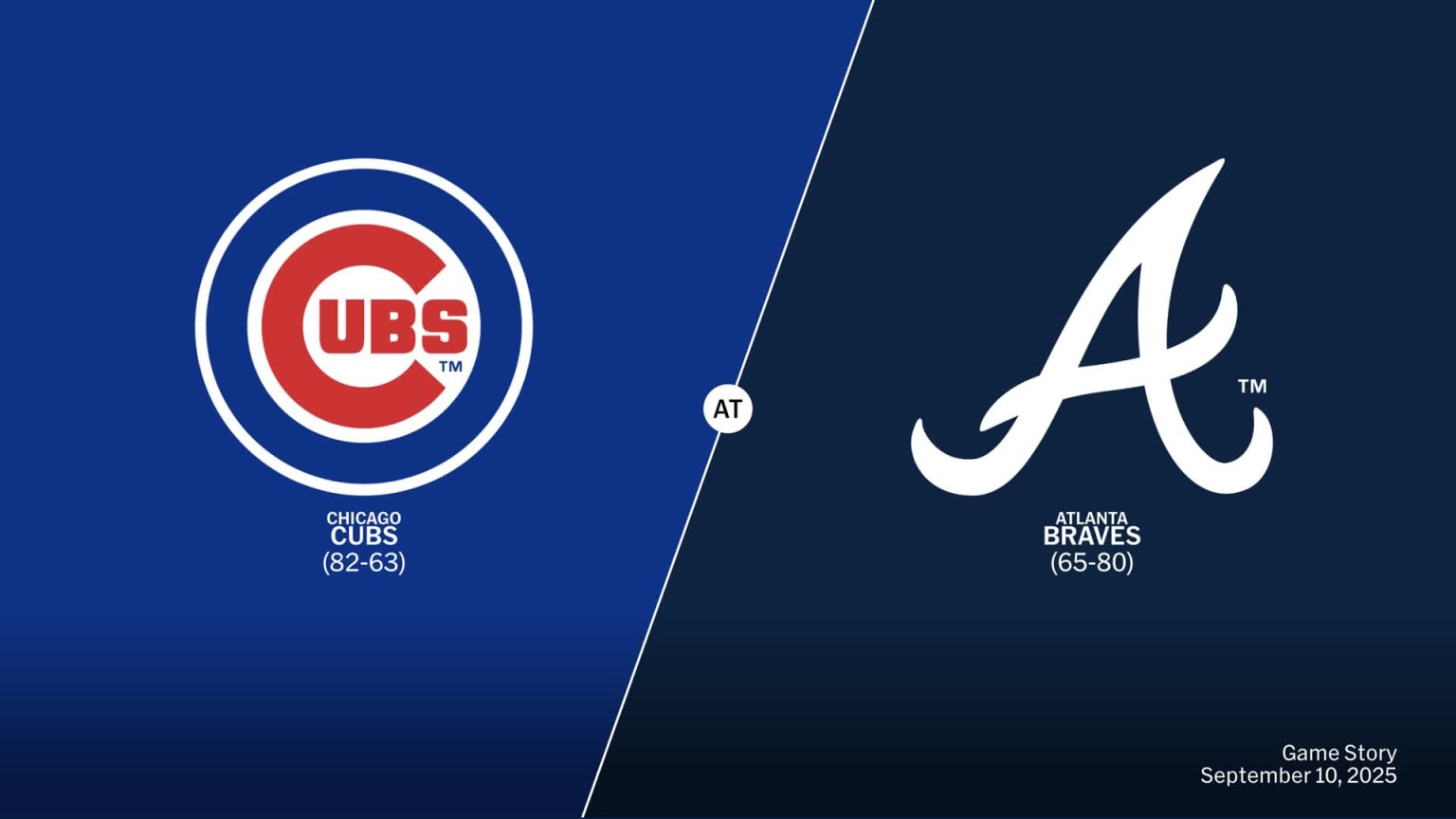 Cubs at Braves - September 10, 2025: Title Slate | 09/09/2025 | MLB.com