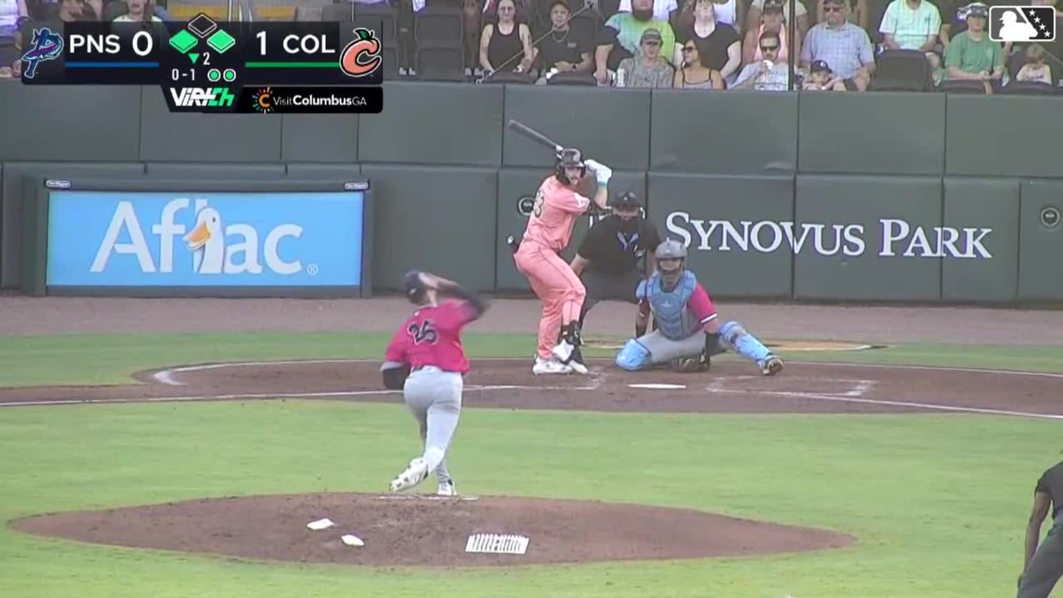 Patrick Clohisy singles on a line drive to right fielder Ian Lewis Jr ...