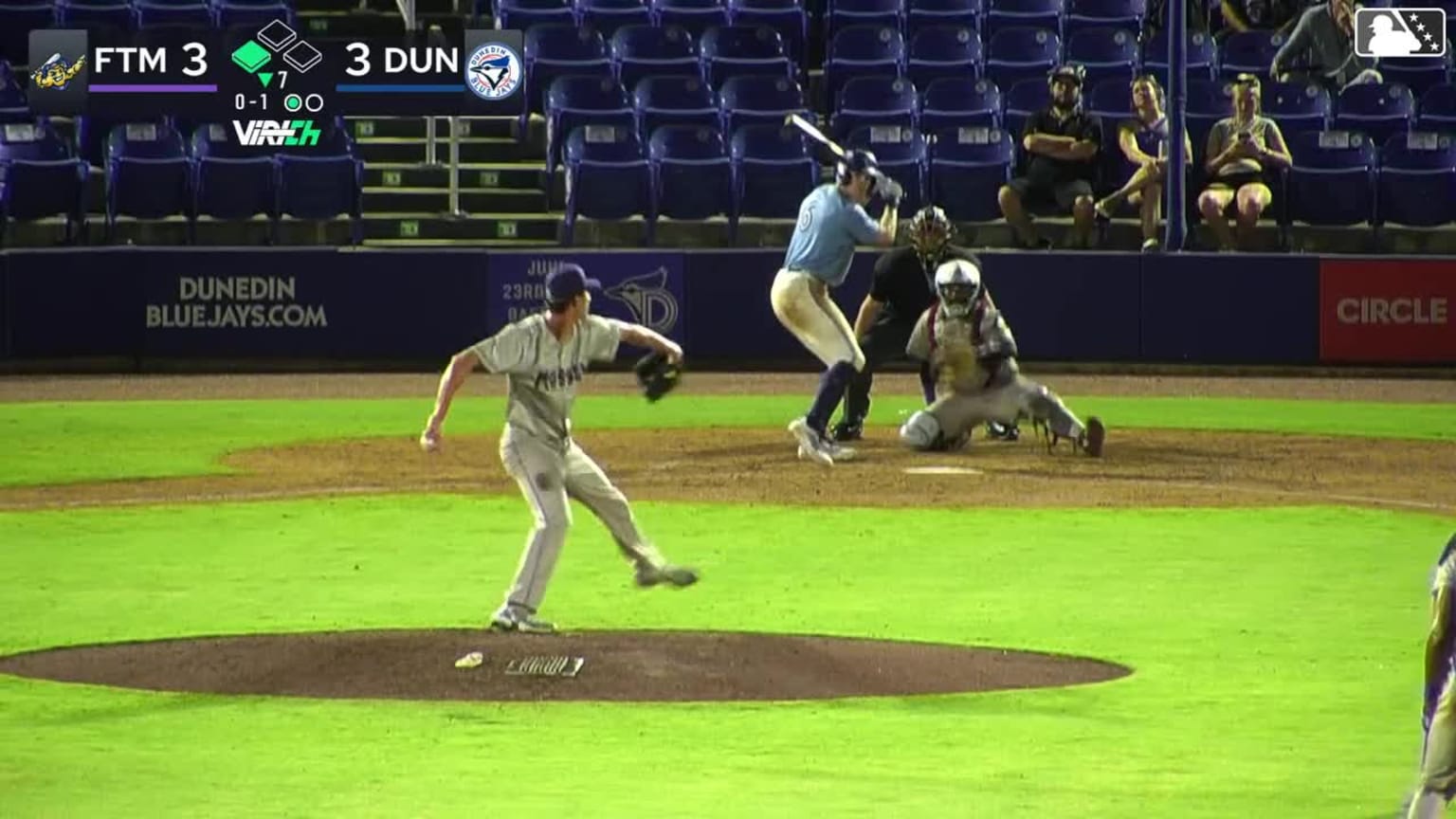 Jake Cook singles on a ground ball to center fielder Merphy Hernandez ...