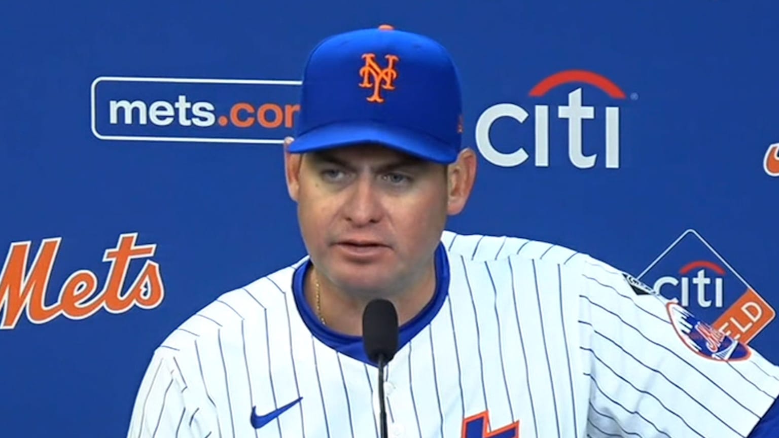 Carlos Mendoza discusses the Mets' 117 loss 04/13/2024 New York Mets