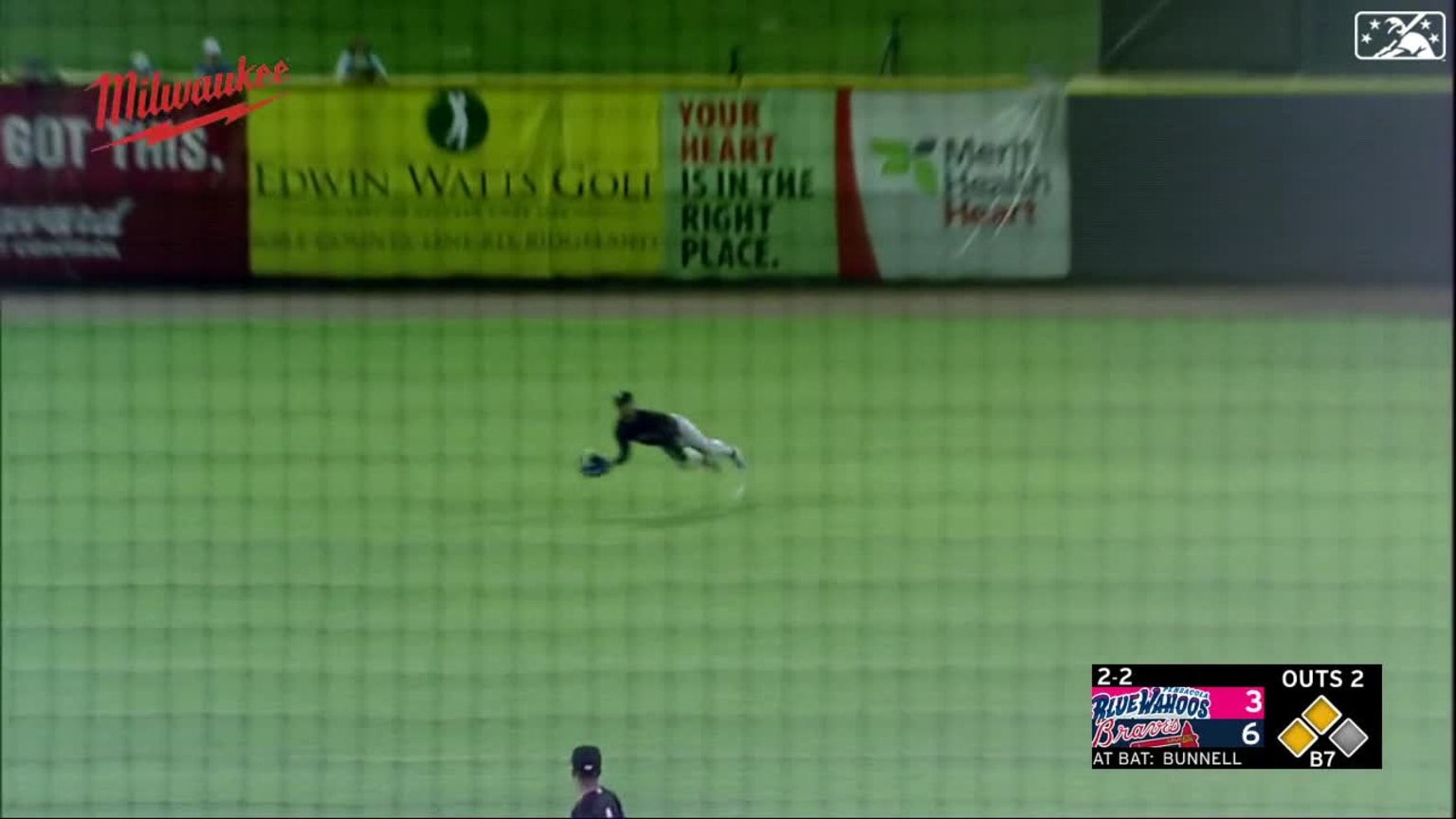 Victor Mesa Jr makes an impressive diving catch 05/29/2023 MLB com