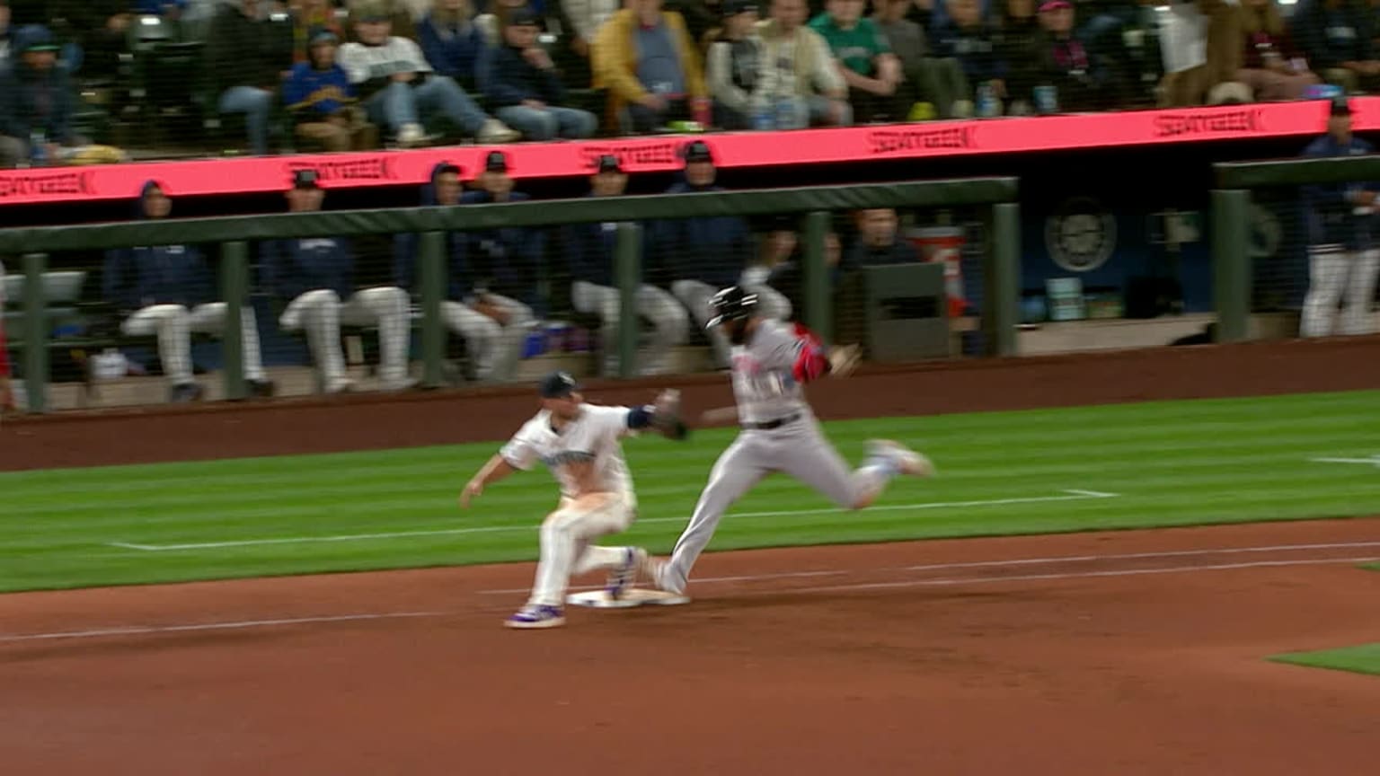 Trevor Story safe at 1st after review 03/28/2024 Boston Red Sox