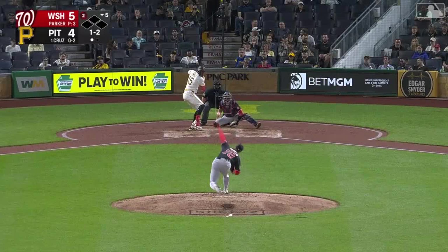 Strike 3 overturned after ABS challenge | 04/14/2026 | Pittsburgh Pirates