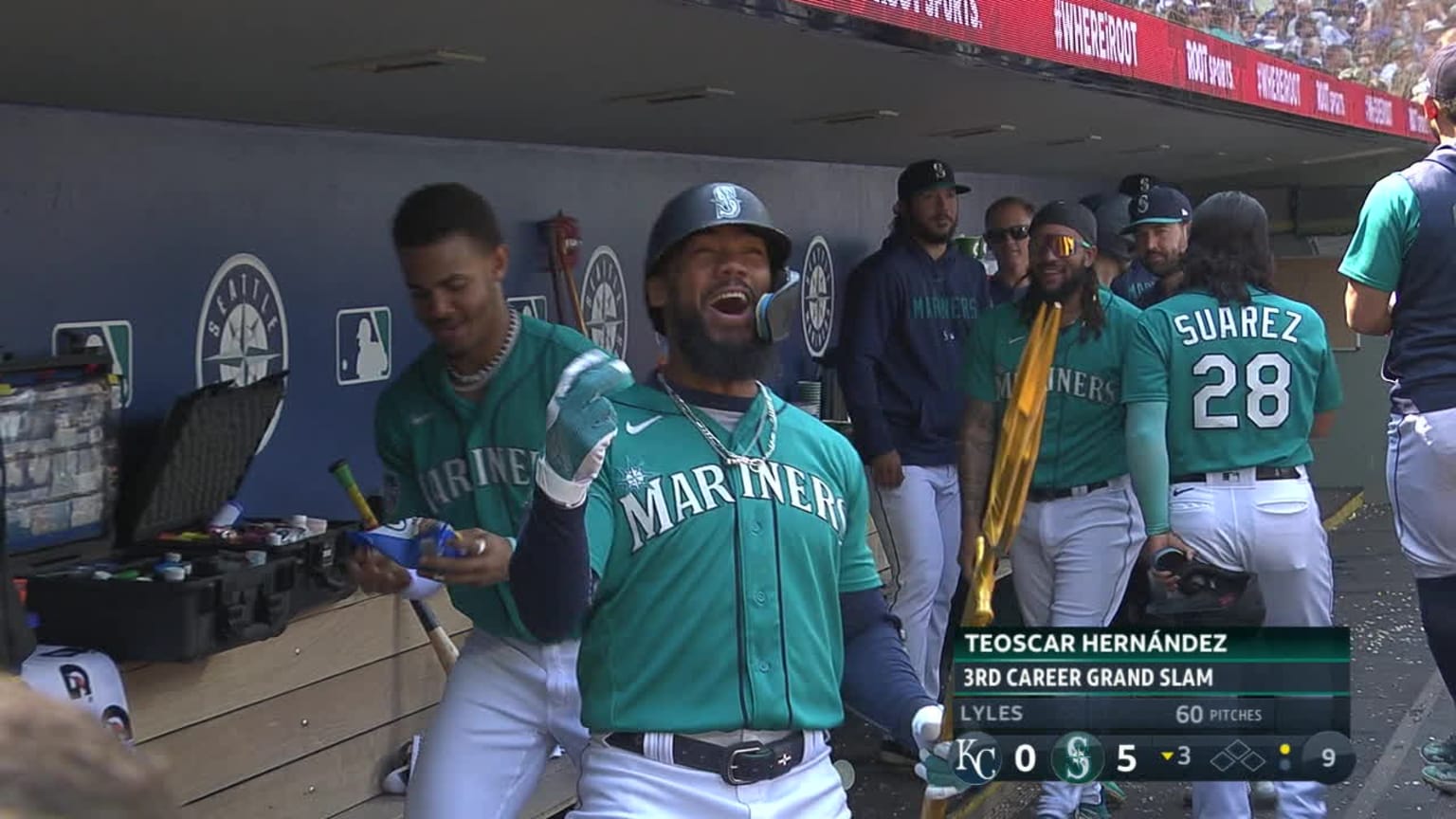 Mariners hit 7 homers 08/26/2023 Seattle Mariners
