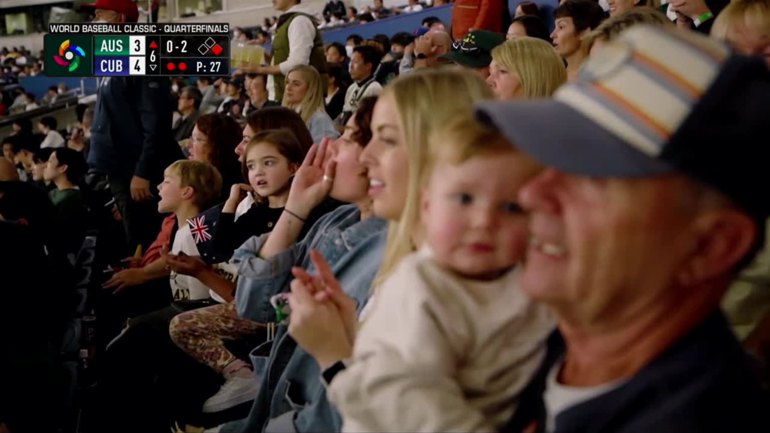 Family of Tim Kennelly supports him at the Tokyo Dome | 03/15/2023 | MLB.com