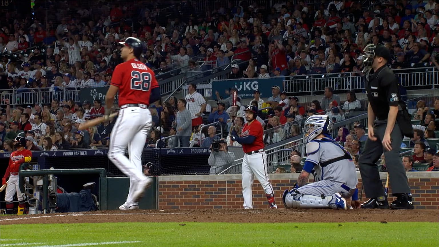 Matt Olson is the first to 50 home runs in 2023! 💪 🎥: @braves