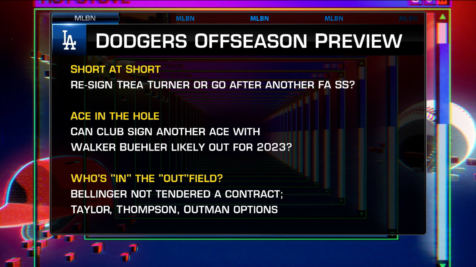 Dodgers' offseason strategy 11/21/2022 Los Angeles Dodgers