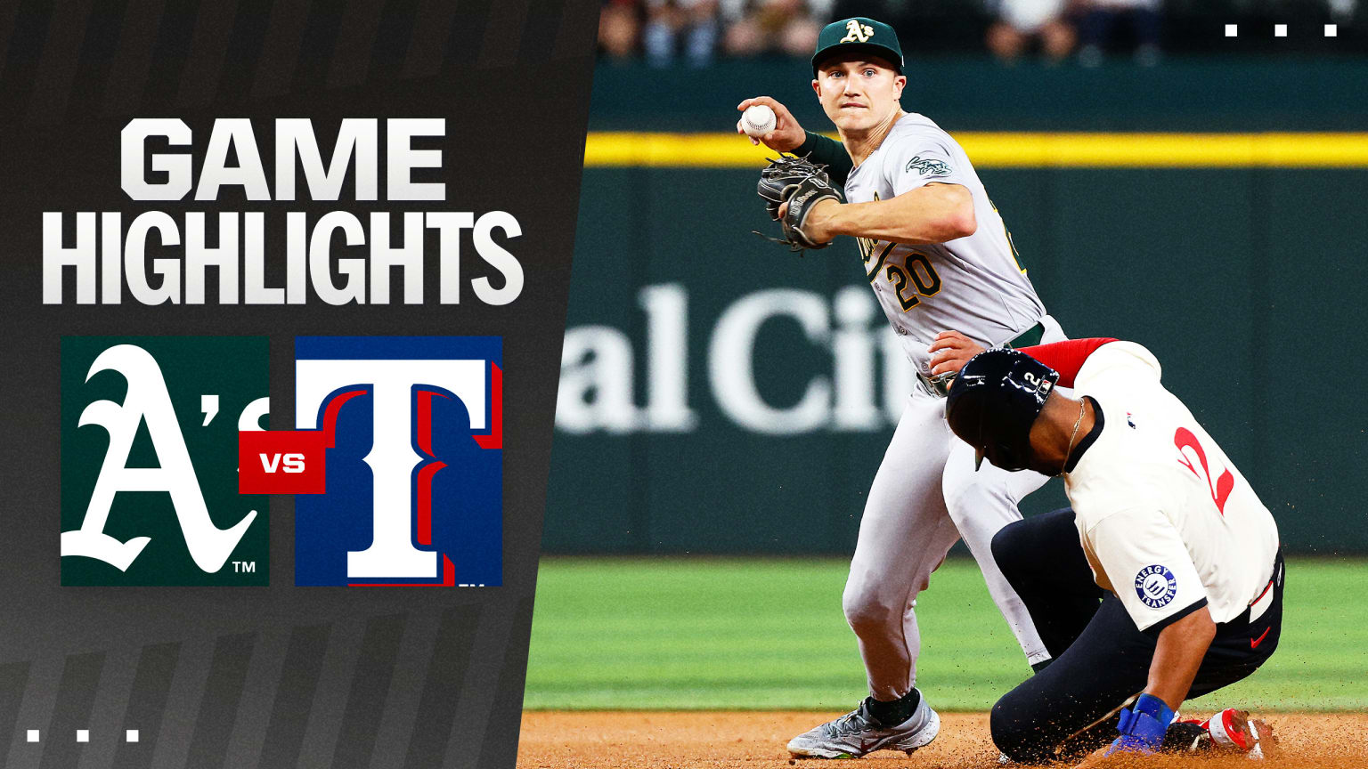 A's vs. Rangers Highlights | 08/30/2024 | Athletics