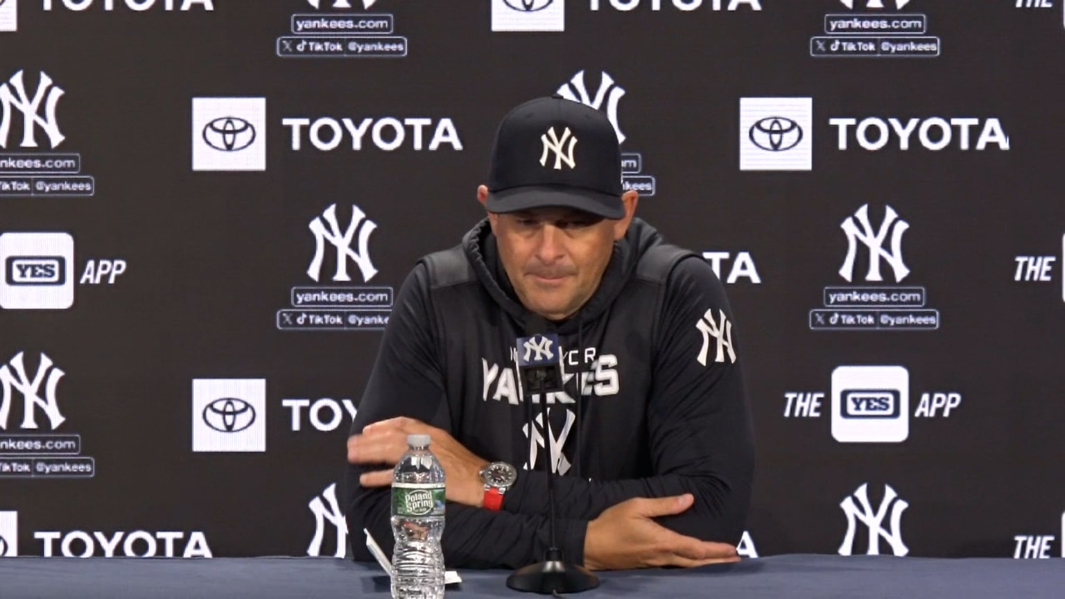 Aaron Boone discusses the Yankees' 32 win 04/09/2024 New York Yankees