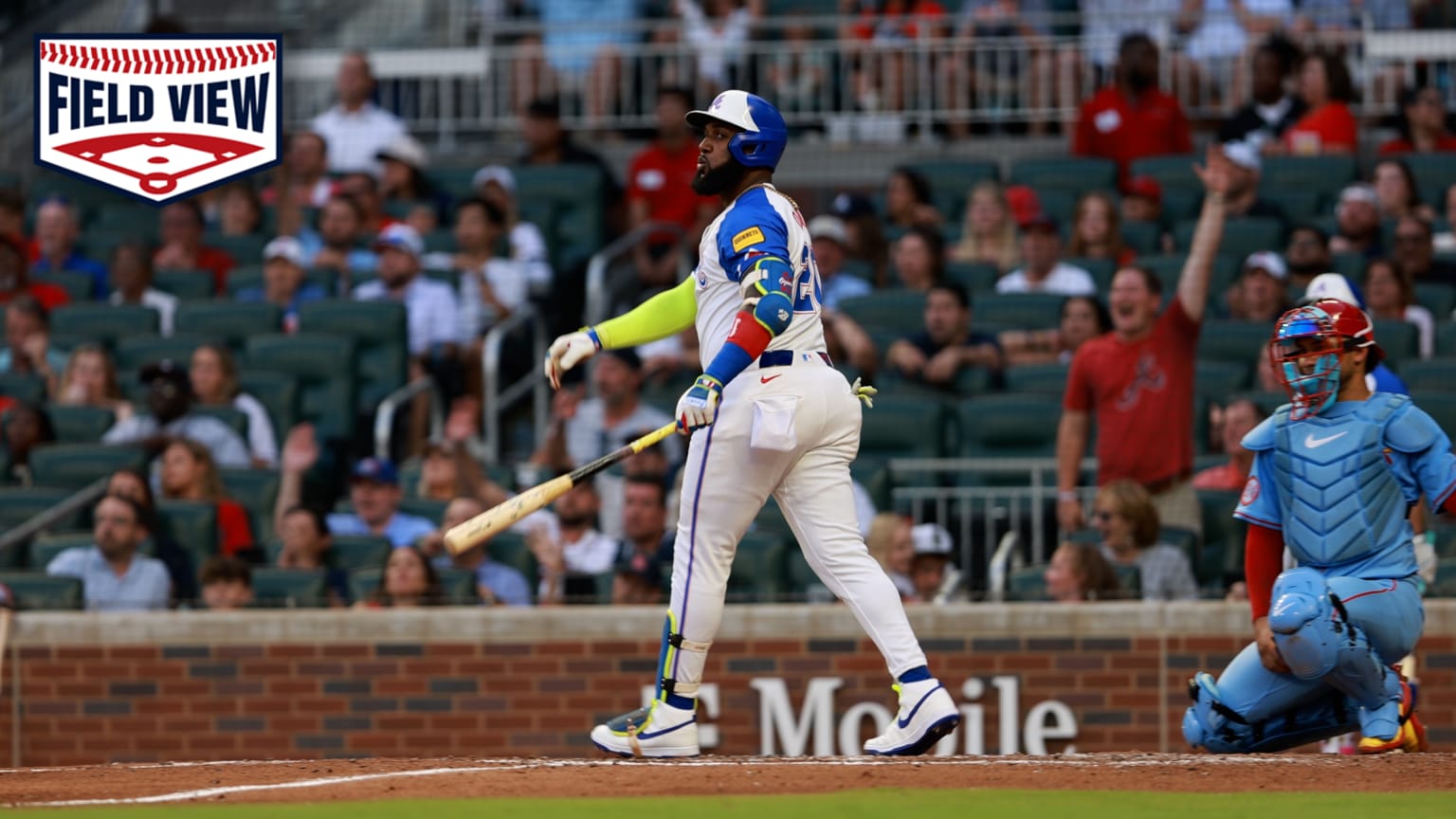 Field view: Marcell Ozuna's solo home run 07/20/2024 Atlanta Braves