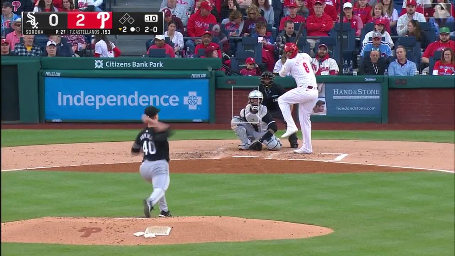 Nick Castellanos triples (1) on a fly ball to right fielder Gavin ...