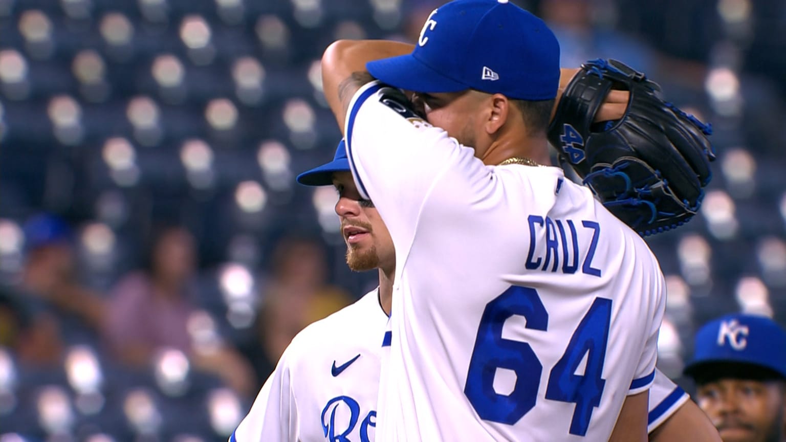 Steven Cruz retires Bryan Reynolds for his first K 08/29/2023