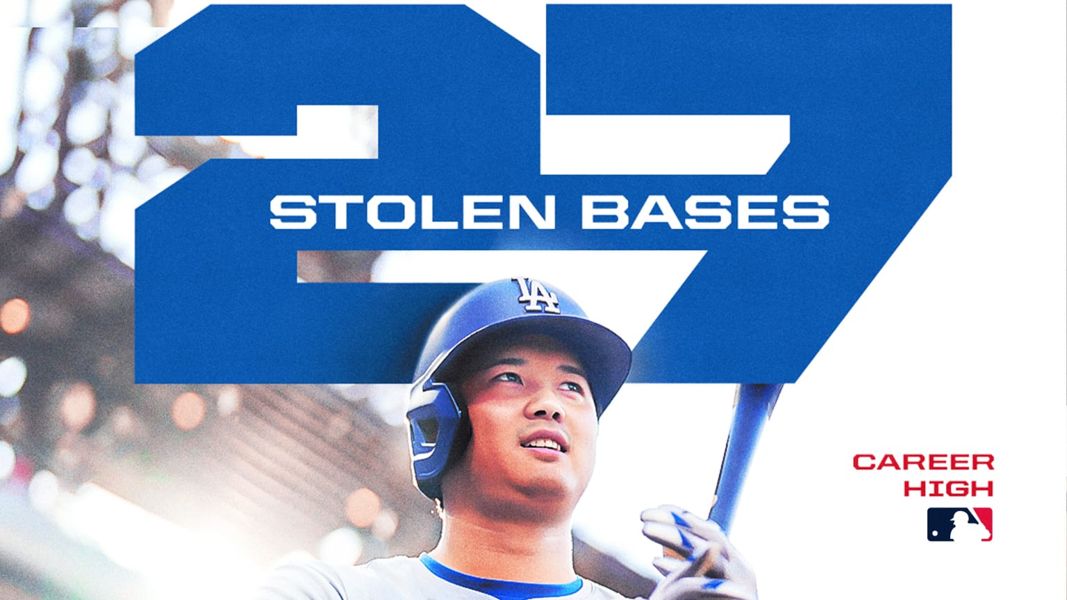 Shohei Ohtani sets career high with 27th stolen base 07/28/2024