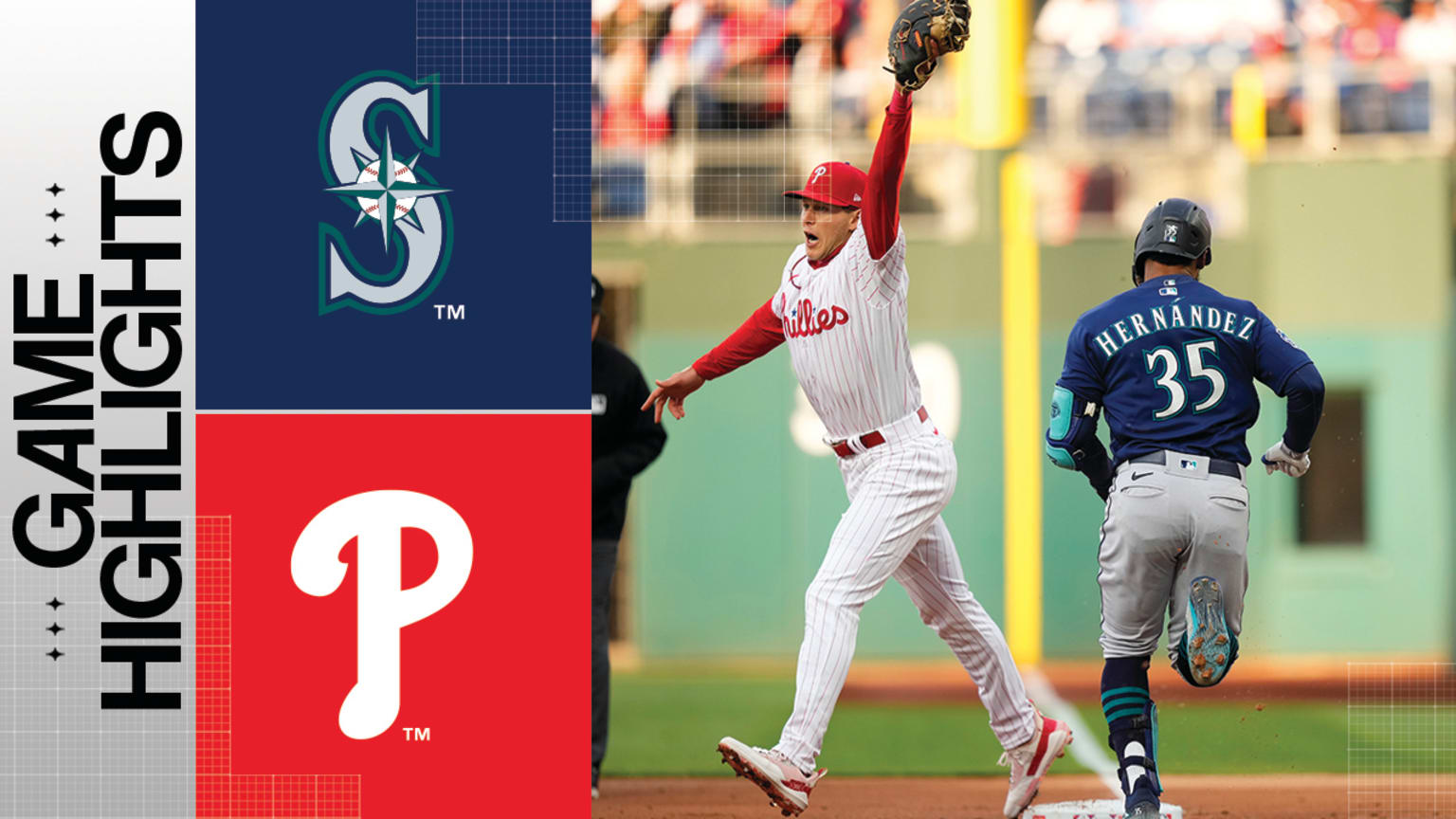 Mariners vs. Phillies Highlights 04/25/2023 Seattle Mariners