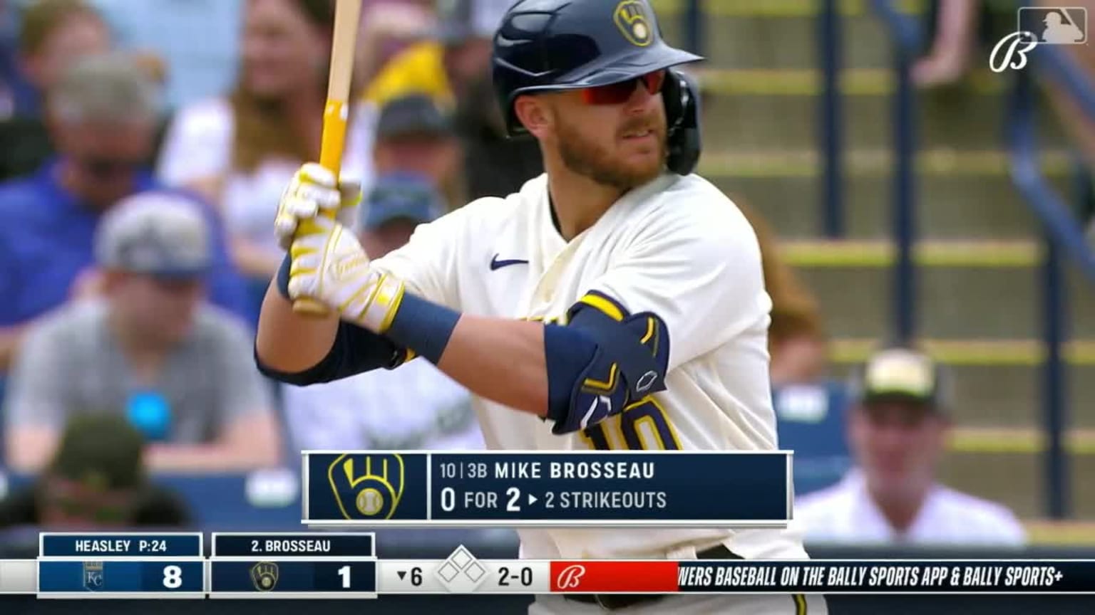 Mike Brosseau hits a home run in the 6th inning 03/11/2023
