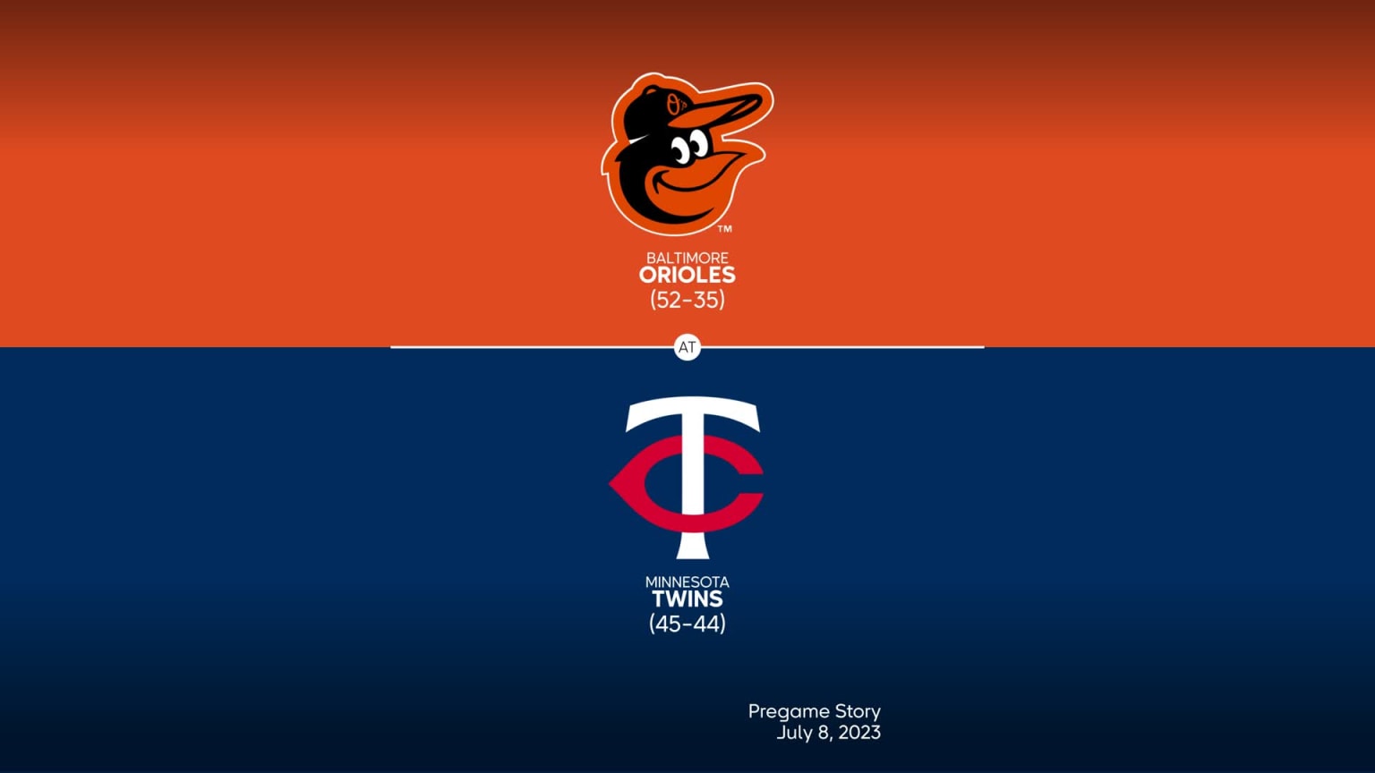 Orioles vs. Twins, July 8