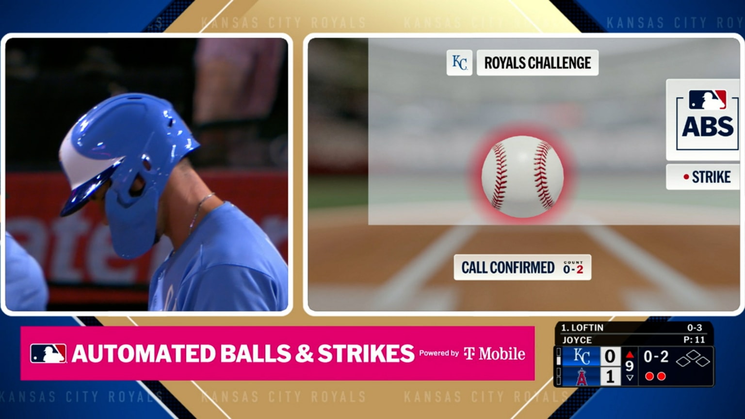 Strike 2 confirmed after ABS challenge | 08/15/2026 | Kansas City Royals