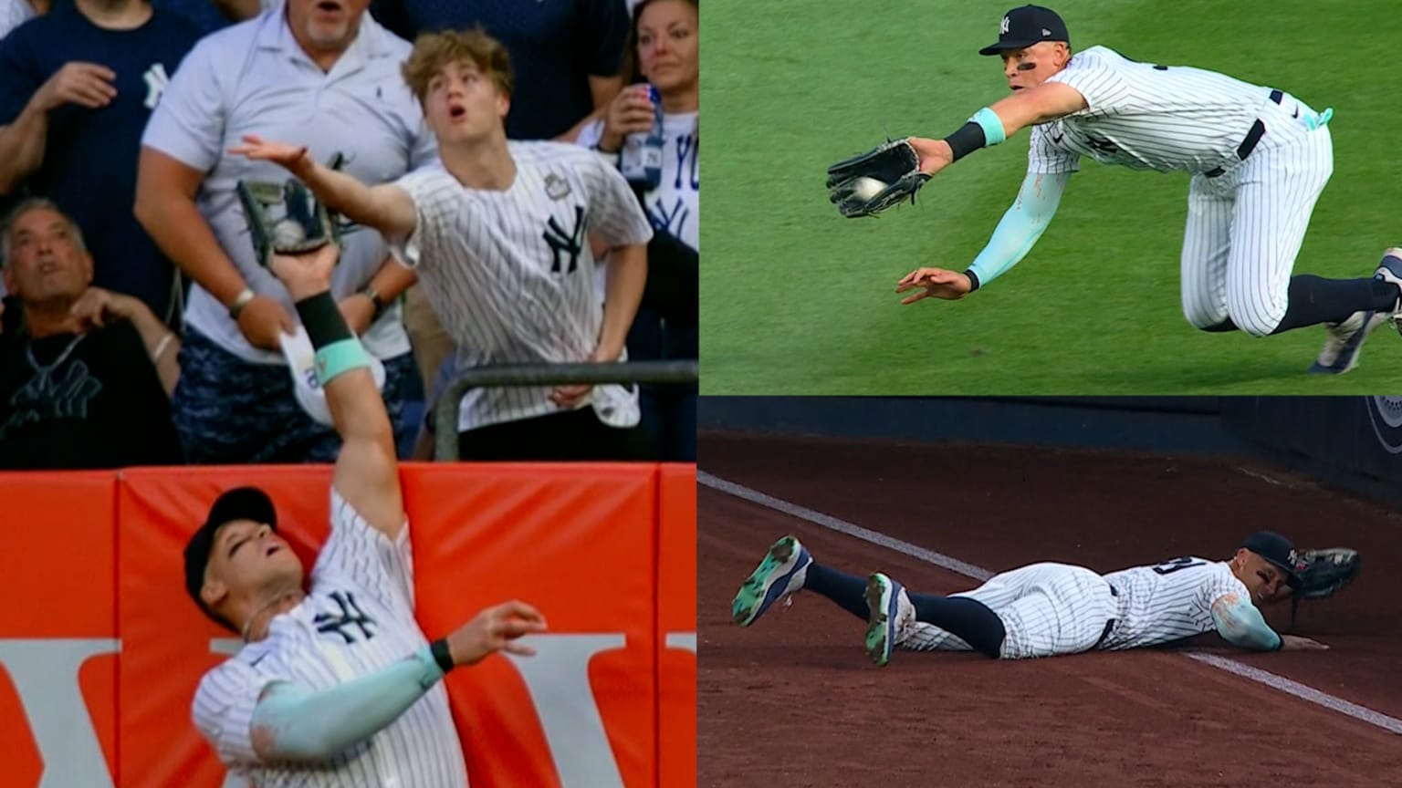 Aaron Judge's three defensive gems | 07/11/2025 | New York Yankees