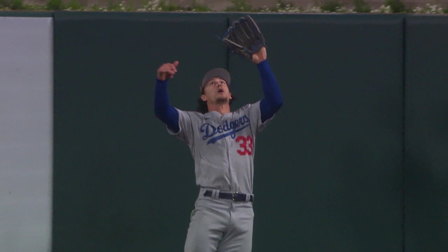 James Outman makes a leaping grab at the wall | 05/19/2023 | Los ...