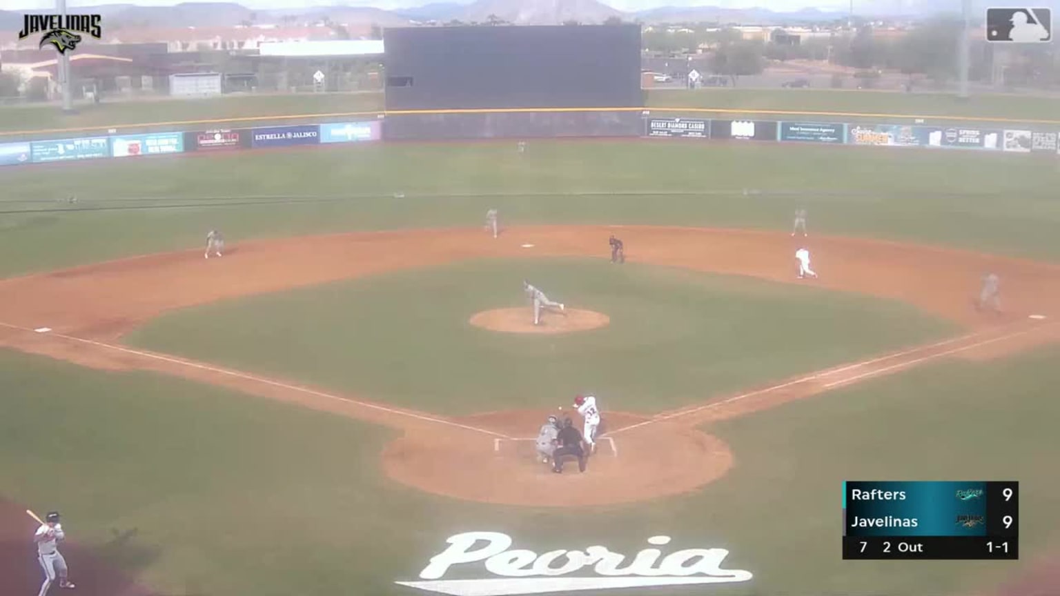 Carlos Sanchez doubles (2) on a sharp fly ball to center fielder Kyle ...