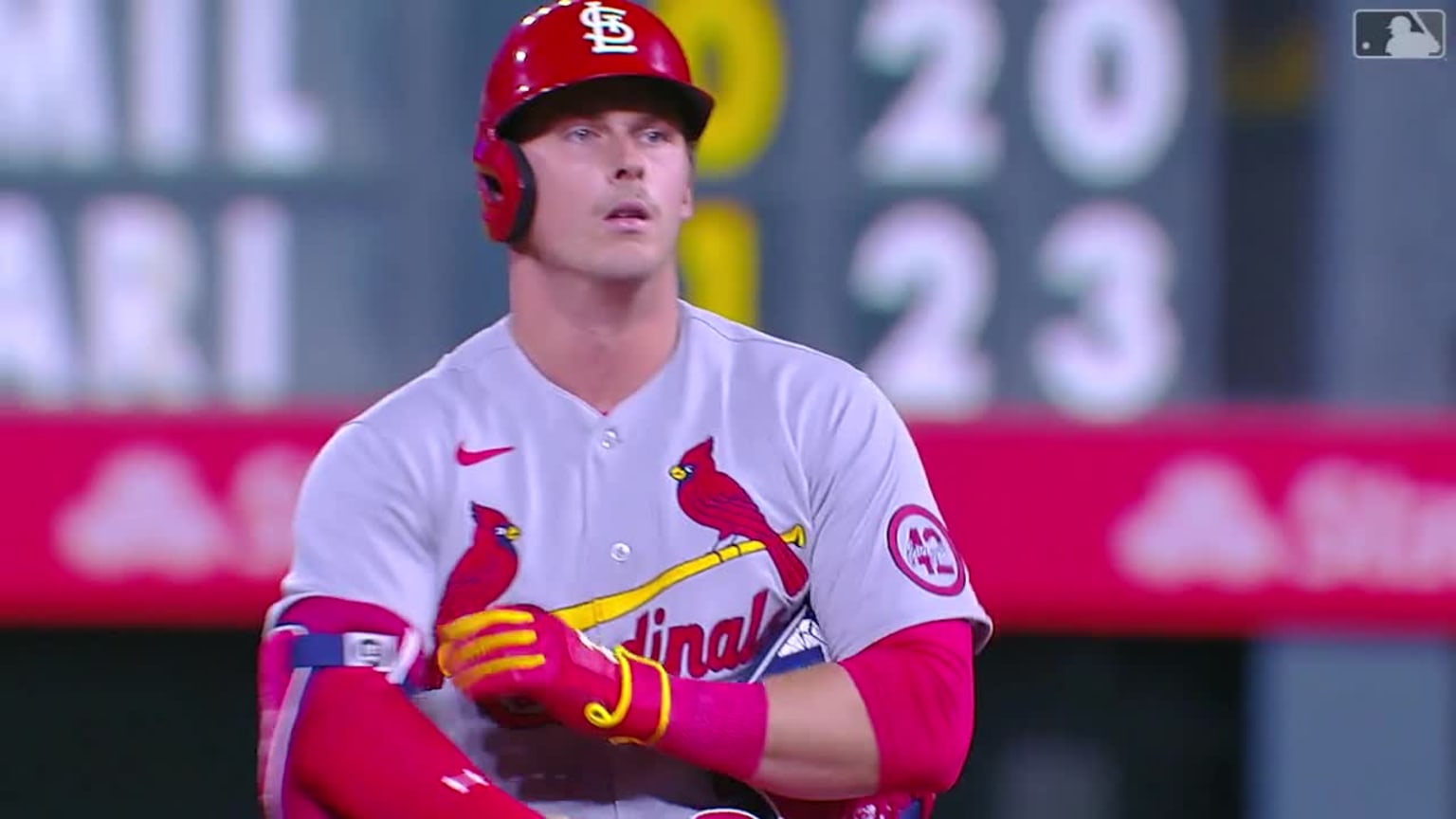 Nolan Gorman hits an RBI double 04/10/2023 St. Louis Cardinals