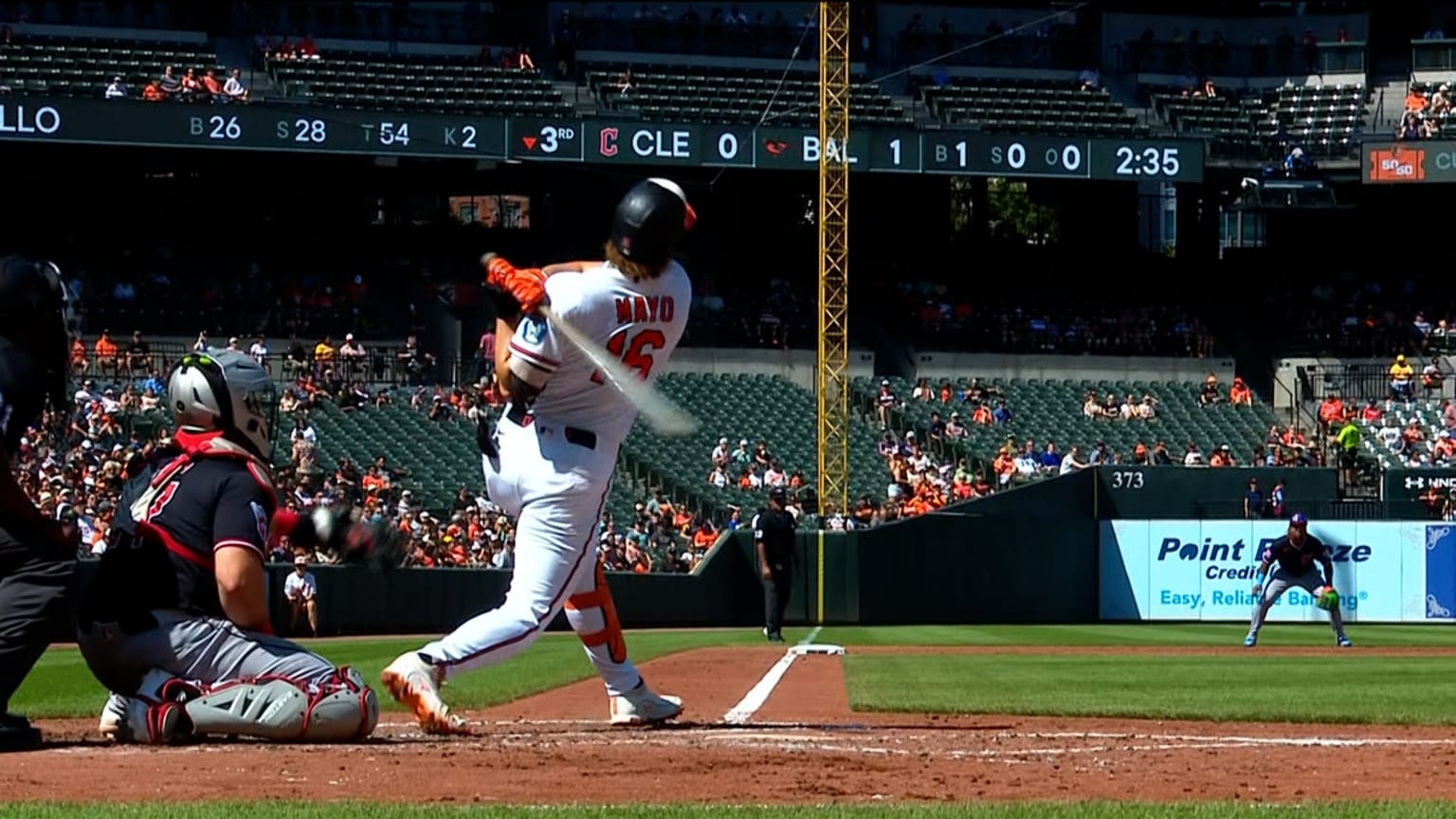 Coby Mayo's 20th homer of the season